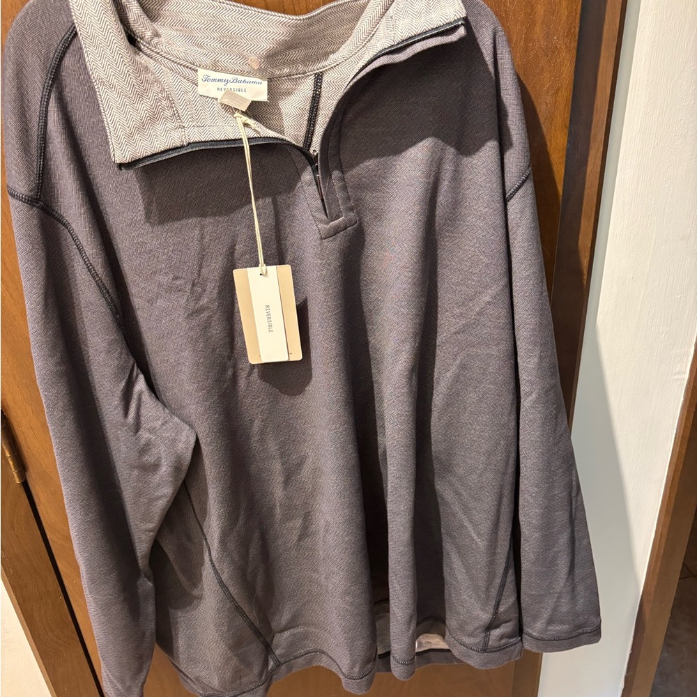 Tommy Bahama Reversible Herringbone Pullover